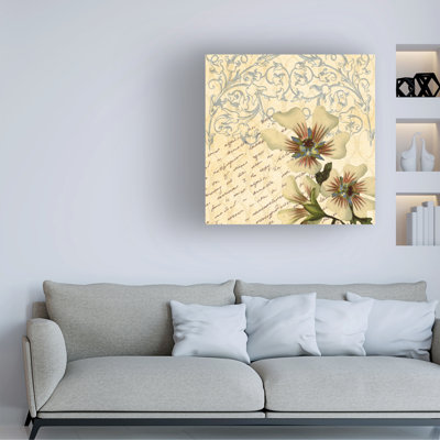 Wrapped Canvas Wall Art - Gail Fraser 'Enchanted Garden Pattern 1' Wall Art for Living Room, Bedroom, or Office Décor  - 35x35