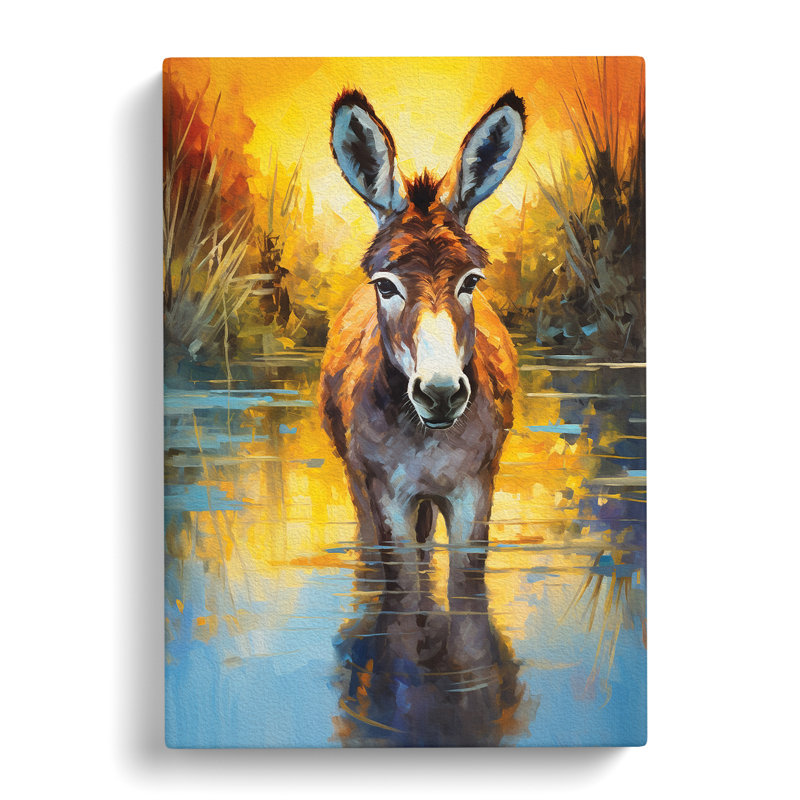 Donkey Impressionism - Print, 76cm H x 50cm W x 3cm D