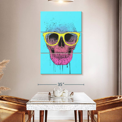 Kerner Pop Art Skull With Glasses