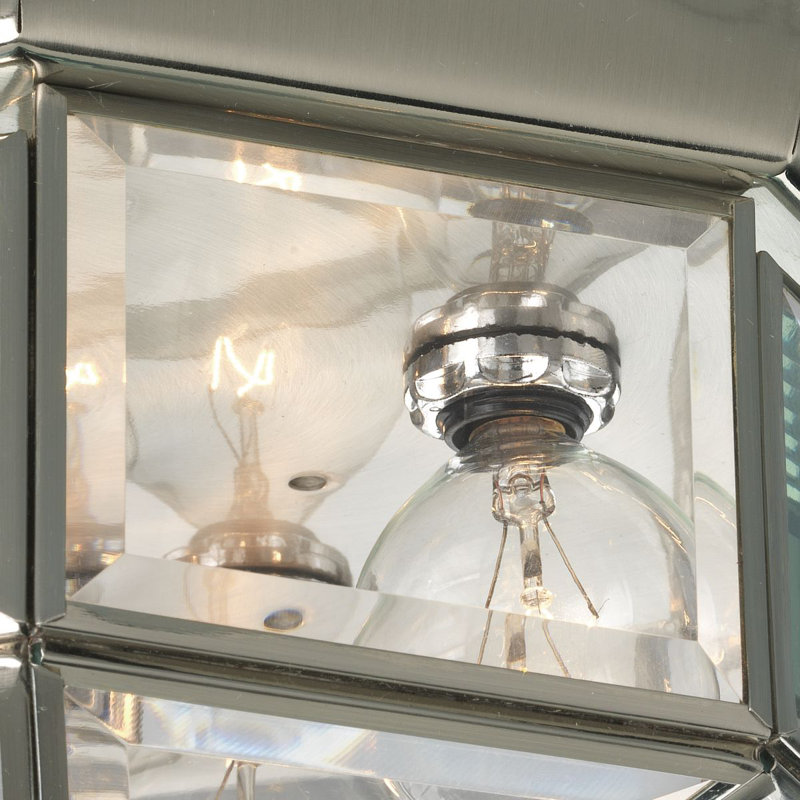 Manolla Beveled Glass Indoor / Outdoor Flush Mount, 7" H x 12" D