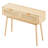 Rattan Console Table with 2 Storage Drawers Rattan 39.37x11.81x29.33inch Sliding Door Natural, Rattan Entryway Table with Storage