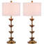 Lani Leaf Metal Table Lamp Set