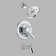 Lahara Tub and Shower Faucet Trim with Lever Handles and Monitor