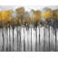 Napperon abstrait en polyester avec arbres de la forêt jaune - Décoration intérieure