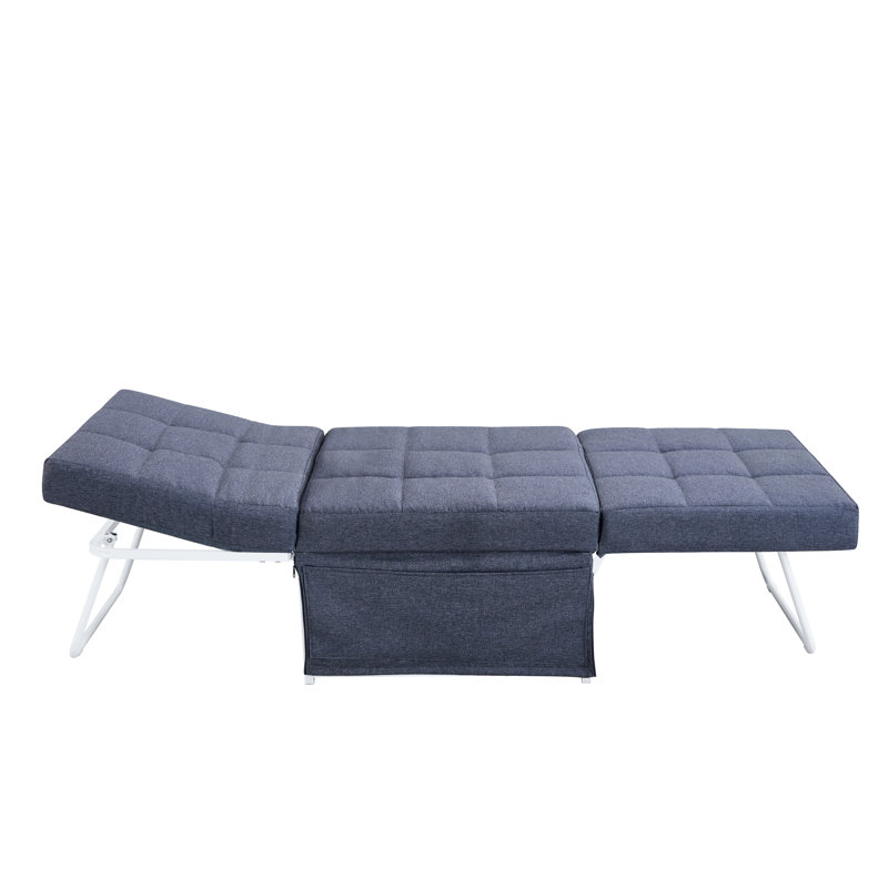Lit pliant haute éponge avec bureau ajustable - gris pour utilisation en métal