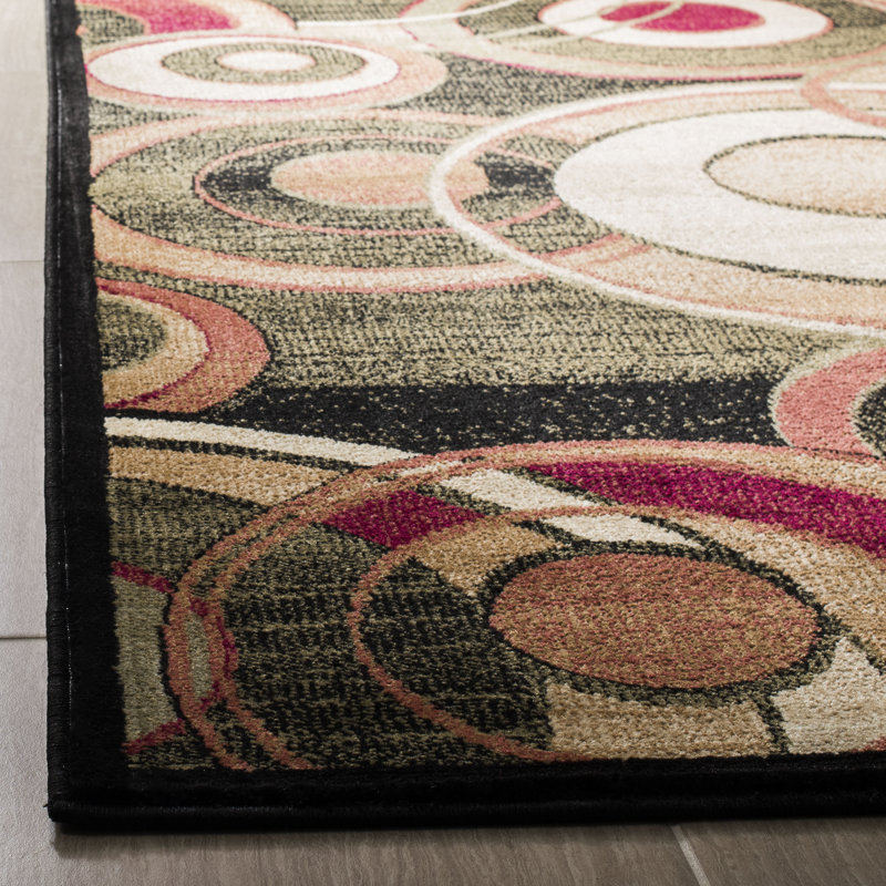 Tapis abstrait Amiee-Louise, Rond 7 pi