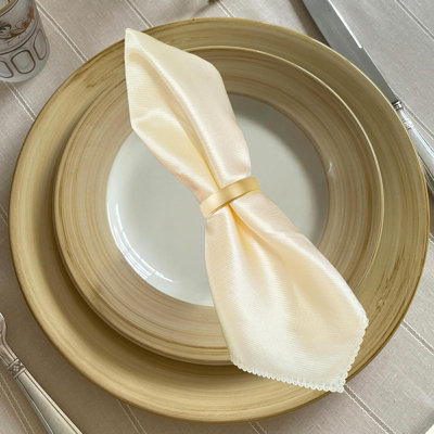 40 Pcs Gold Napkin Rings - Metal Napkin Ring(Semicircle) Stainless Steel Napkin Rings For Table Settings Wedding Christmas Party Dinner Table