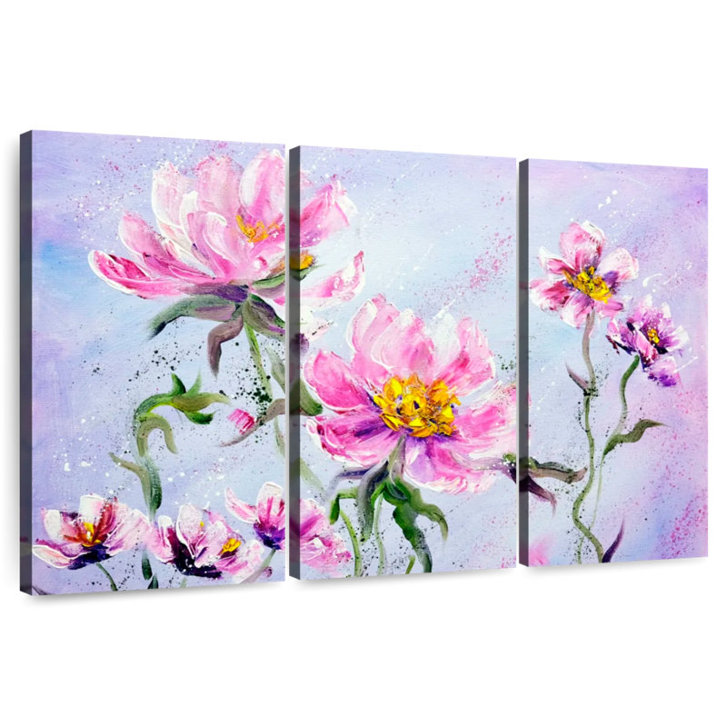 Harnek Pink Flower, 20" H x 33" W