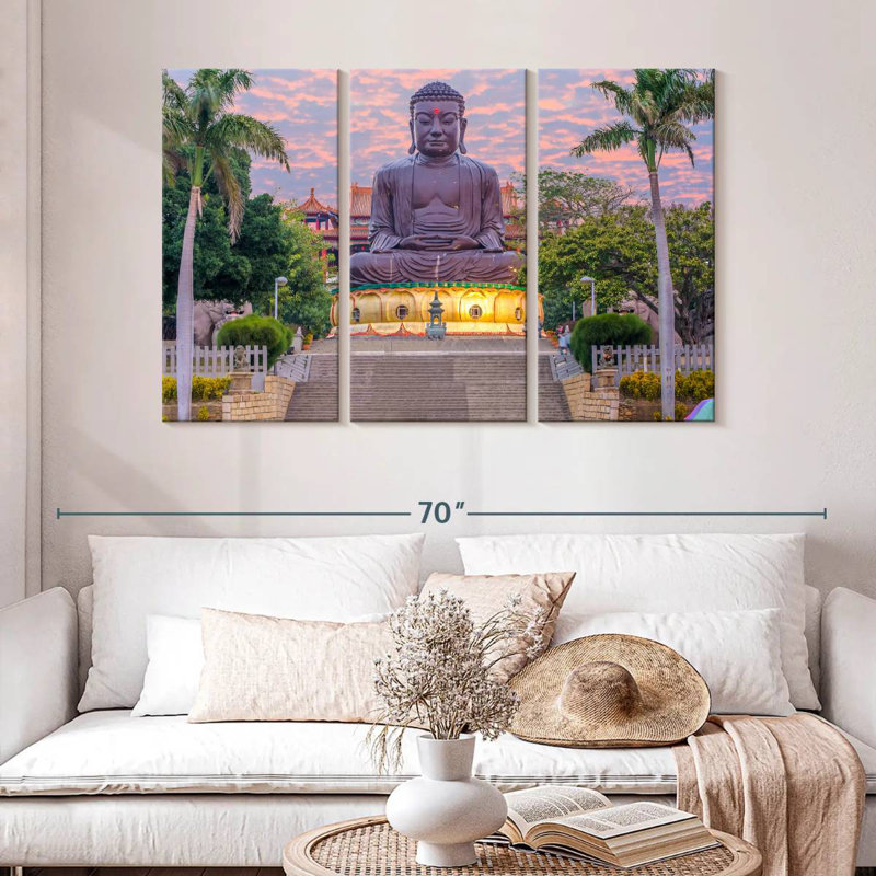 Statue de grand Bouddha Adella Changhua, H 32 po x l 50 po
