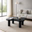 Table basse 40 po avec 4 pieds ronds, petite table basse mignonne, table centrale irrégulière unique pour le salon, un appartement