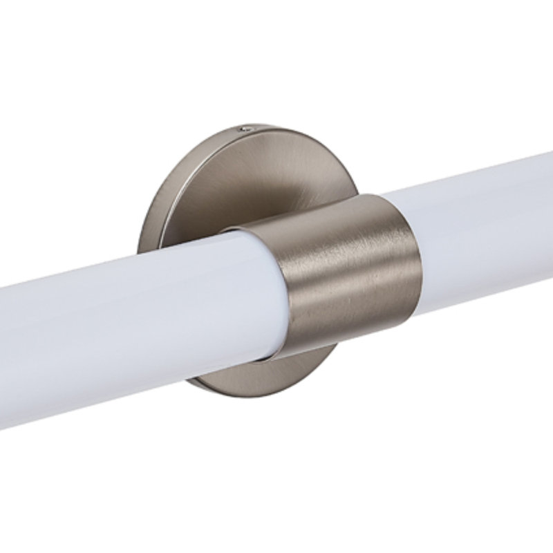 Luminaire de salle de bain à cylindre en nickel brossé 24 po avec acrylique translucide