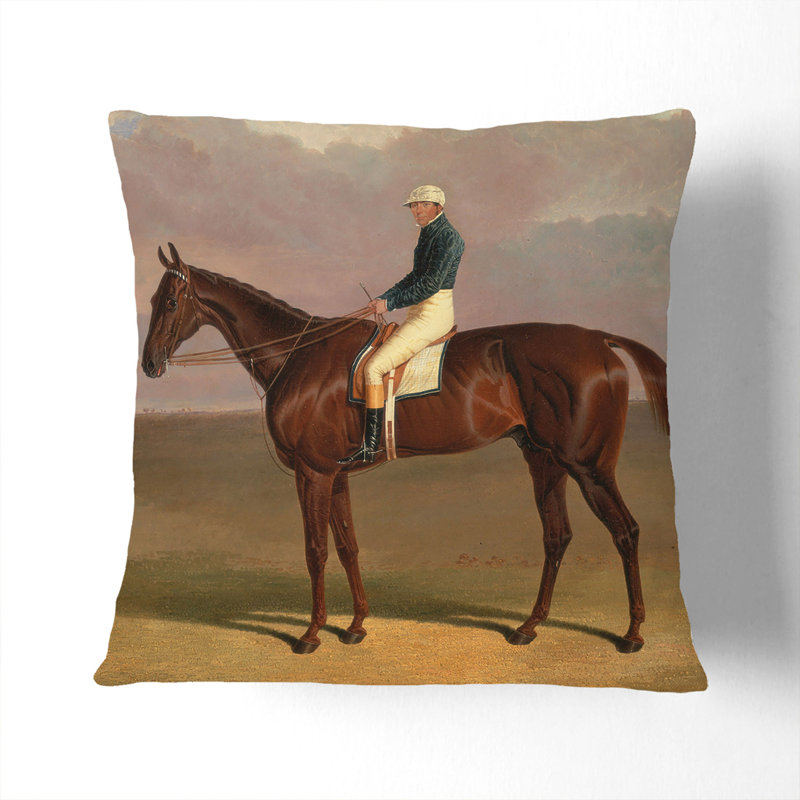 Margrave Horse Square Throw Cushion, Stone, 55cm H x 55cm W x 20cm D