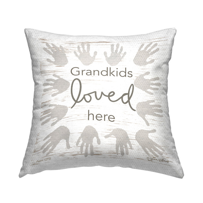 Coussin extérieur Grandkids Lived Here Rustic Family