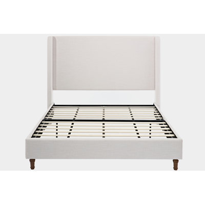 Mozter Upholstered Wingback Platform Bed