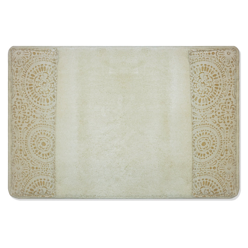 Rectangle Non-Slip Geometric Bath Rug