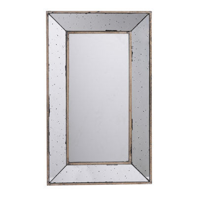 Traditional 16.5X24" Wall Mirror Or Decorative Tray, Stunning Glass Reflection, Transforms Room, 7.3Lbs, Silver, Wood Creation Rectangle Tray - 16.5X2