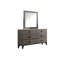 Commode de meuble de chambre à coucher moderne de conception moderne avec 1 seule poignée de poignées et 6 tiroirs avec plateau de rangement en faux marbre gris