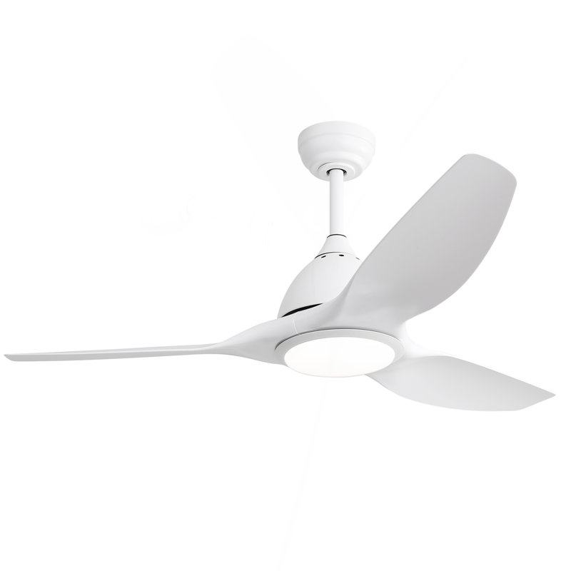 Ventilateur de plafond moderne de 52 pouces avec 22W DEL, 3 pales de ventilateur en ABS pour moteur à courant continu
