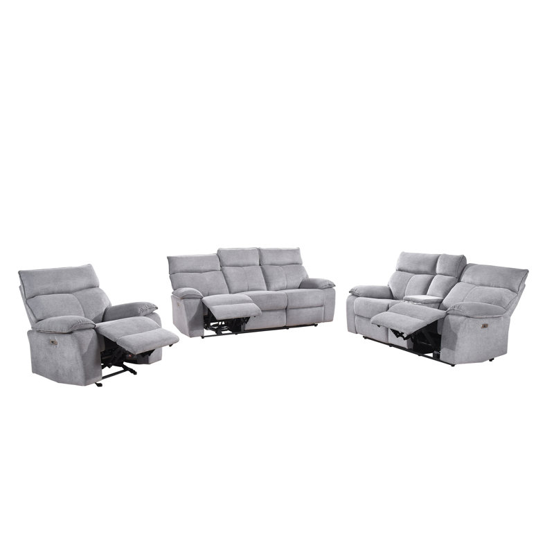 3 - Piece Living Room Set, Power Recline