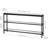 Modern Rectangular Console Table With Blackened Bronze Finish And Tempered Glass Top For Entryway, Living Room, Or Hallway