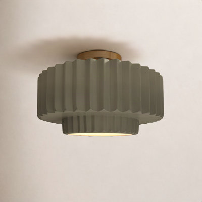 Wilbury Dottie Ceramic LED Semi Flush Mount
