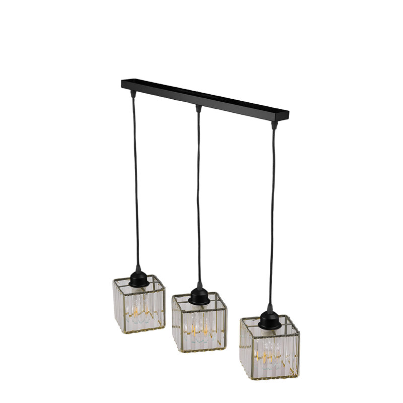 3 - Light Pendant, Black, Matte Black