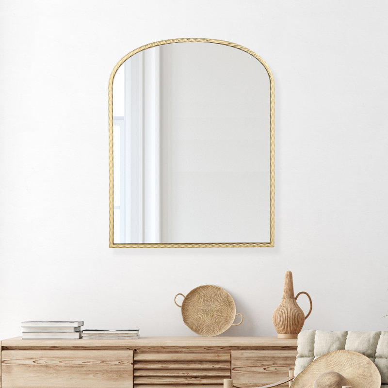 Miroir de salle de bain mural, Or, 31 po x 24 po