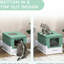 Litière pour chat fermée, spacieuse, en forme de boîte, double porte