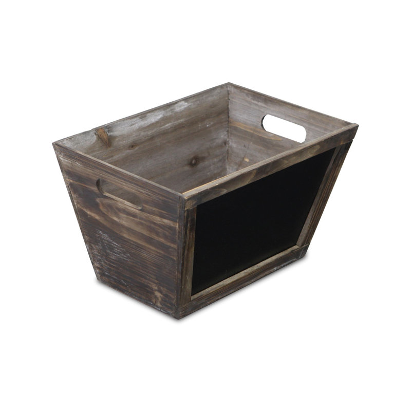 Gracie Oaks Solid Wood Decorative Bin