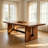 Rustic Rectangular Solid Wood Kitchen Dining Table-2012984248
