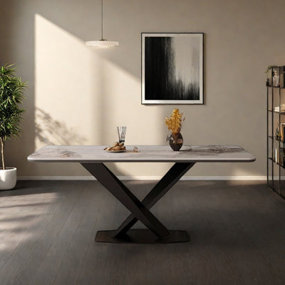 Table en acier au carbone Modern