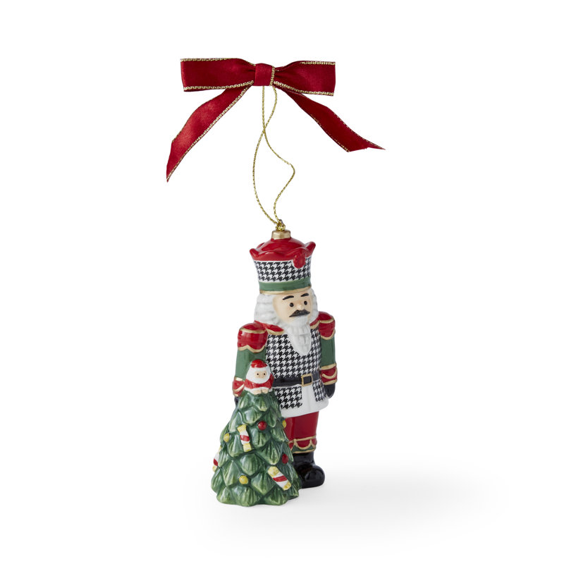 Spode Christmas Tree Houndstooth Nutcracker Orn