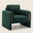 35" Wide Modern Bouclé Upholstered Armchair With Track Arms And Enclosed Base-118097948