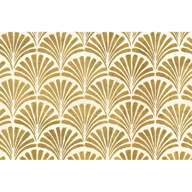 "Winged Study", motif d'or, culture sur toile tendue, H 8 po x l 12 po