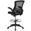 Chaise de bureau pivotante à dossier moyen avec repose-pieds et accoudoirs rabattables Archimedes