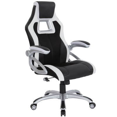 Symple Stuff Lahey Adjustable Ergonomic Faux Leather Swiveling PC & Racing Game Chair