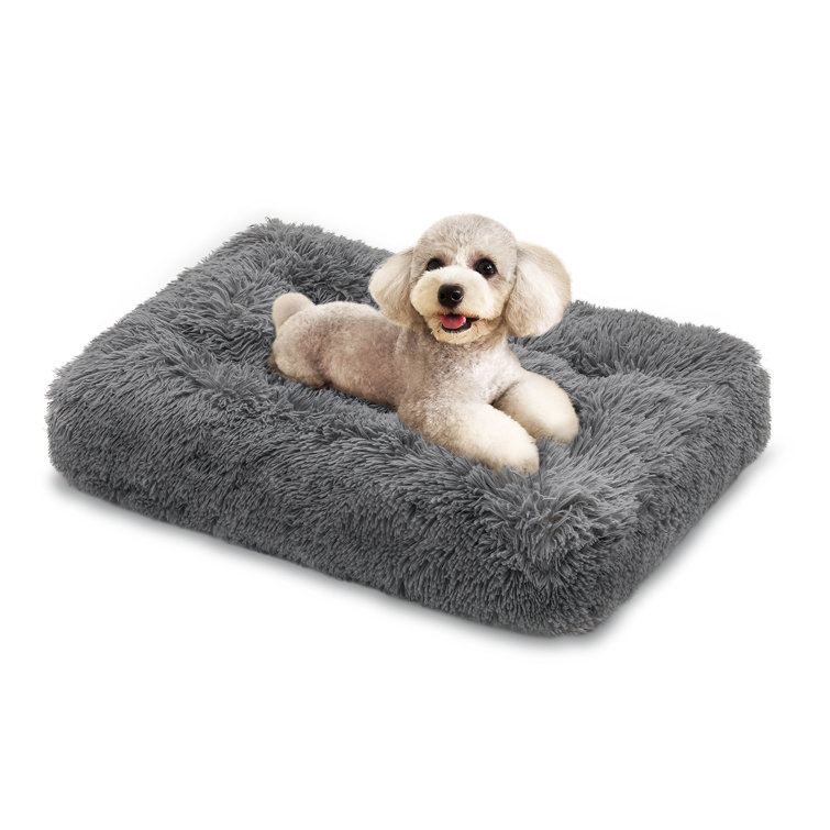 Pet Bed Fluffy Plush Faux Fur Cat Dog Bed Rectangle Pet Seat Cushion Soft  Sleeping Pad