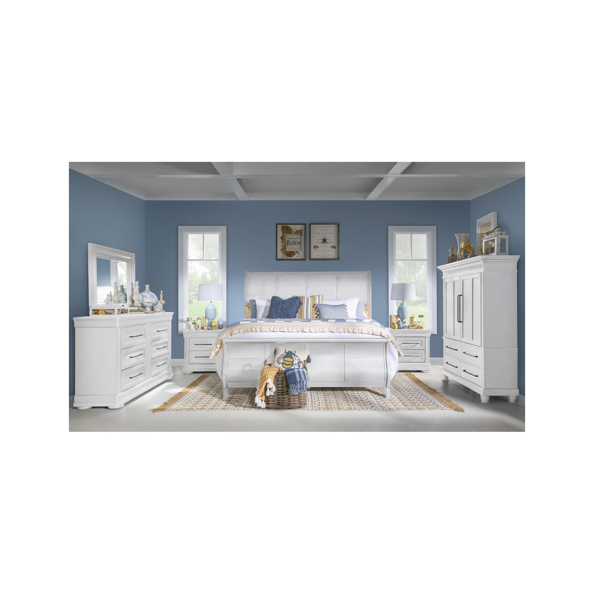 Country Living 2-Drawer Nightstand, White