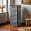 Bourbeau Blue/Brown Finished Accent Chest with 5 drawer, 28.15'' H X 11.65'' W X 11.65'' D