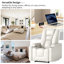 Fauteuil inclinable électrique de luxe en cuir végétalien de 34,7 po de largeur avec porte-gobelets et port de charge USB (ensemble de 8)