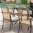 Outdoor Rectangular 6-Person Dining Set With Umbrella & Mixed Seating-1326215927