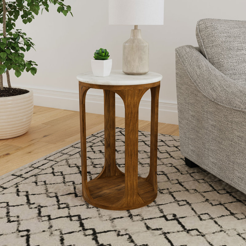 Table d'appoint Vachle, Brun