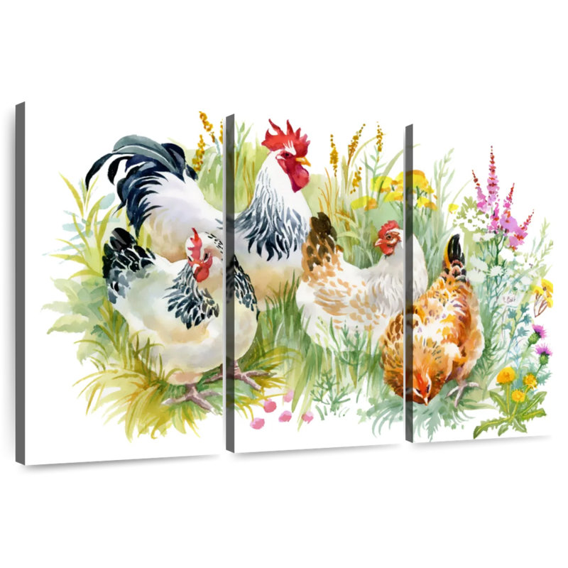 Chicken Posse, 28" H x 45" W
