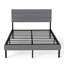 Base de lit tapissier grand format avec tête de lit, aucun sommier requis, rangement sous le lit 14 po-608950045-608950040
