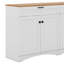 Meuble télé 3 pièces avec armoire de rangement, meuble télé Mid-Century avec bibliothèque, buffet rustique polyvalent avec tablettes réglables