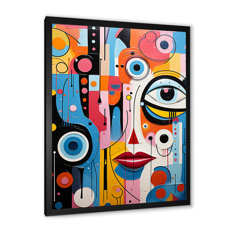 Imtiyaz Pop Art Harmony géométrique II - impression, Cadre photo noir, H 20 po x l 12 po x P 1 po