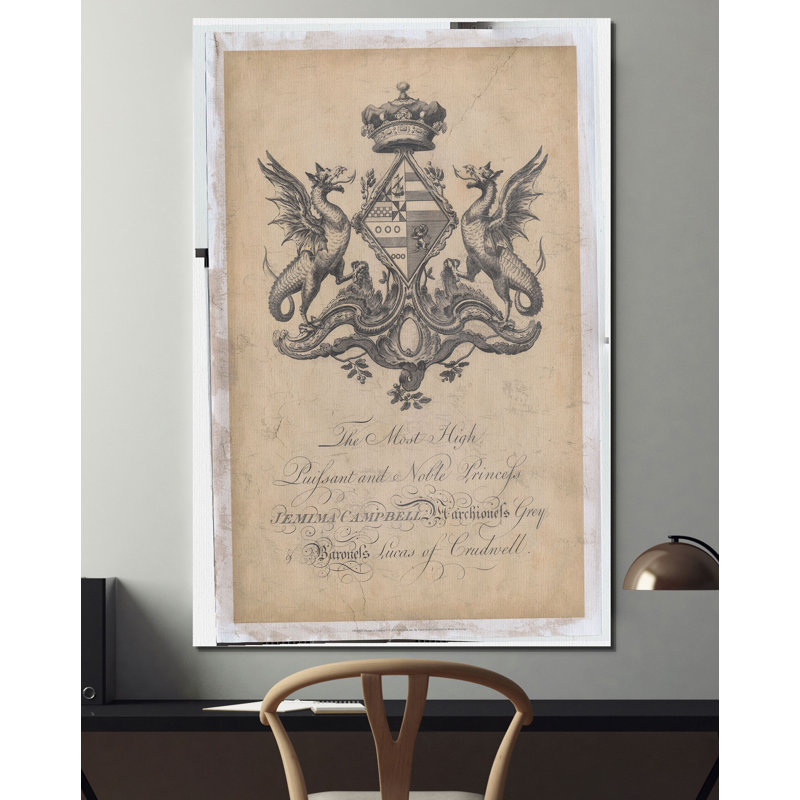 «Peerage of England V», art textuel, H 27 po x l 18 po x 1,5 po, Toile tendue