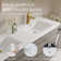 72" Freestanding Double Bathroom Vanity Modern Style Vanity with Integrated Solid Surface Countertop and 2 Sinks, 4 Soft Close Drawers