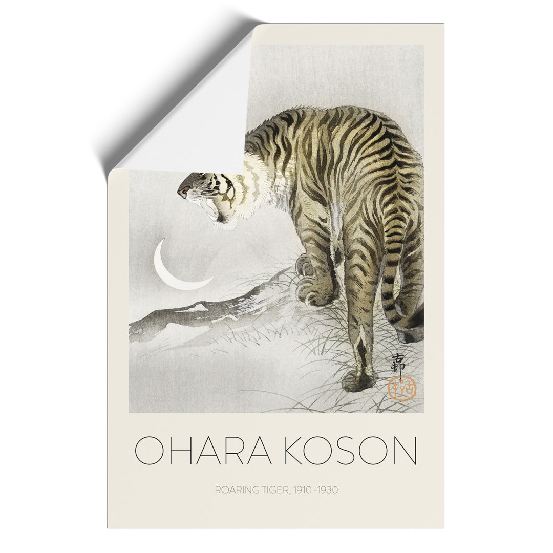 Roaring Tiger Print by Ohara Koson - Frameless Print