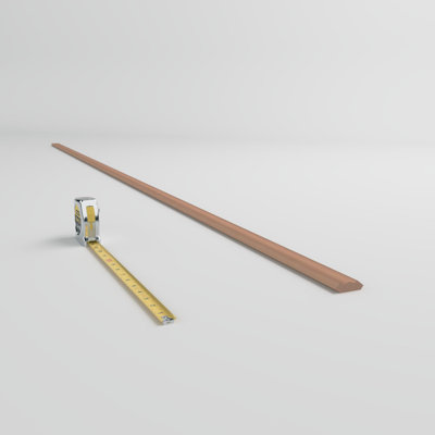 WM60 - Moulure de bois franc massif Crown Crown, H 1 13/32 po x P 1 1/16 po x F 1 3/4 po x L 96 po, couleur cerise